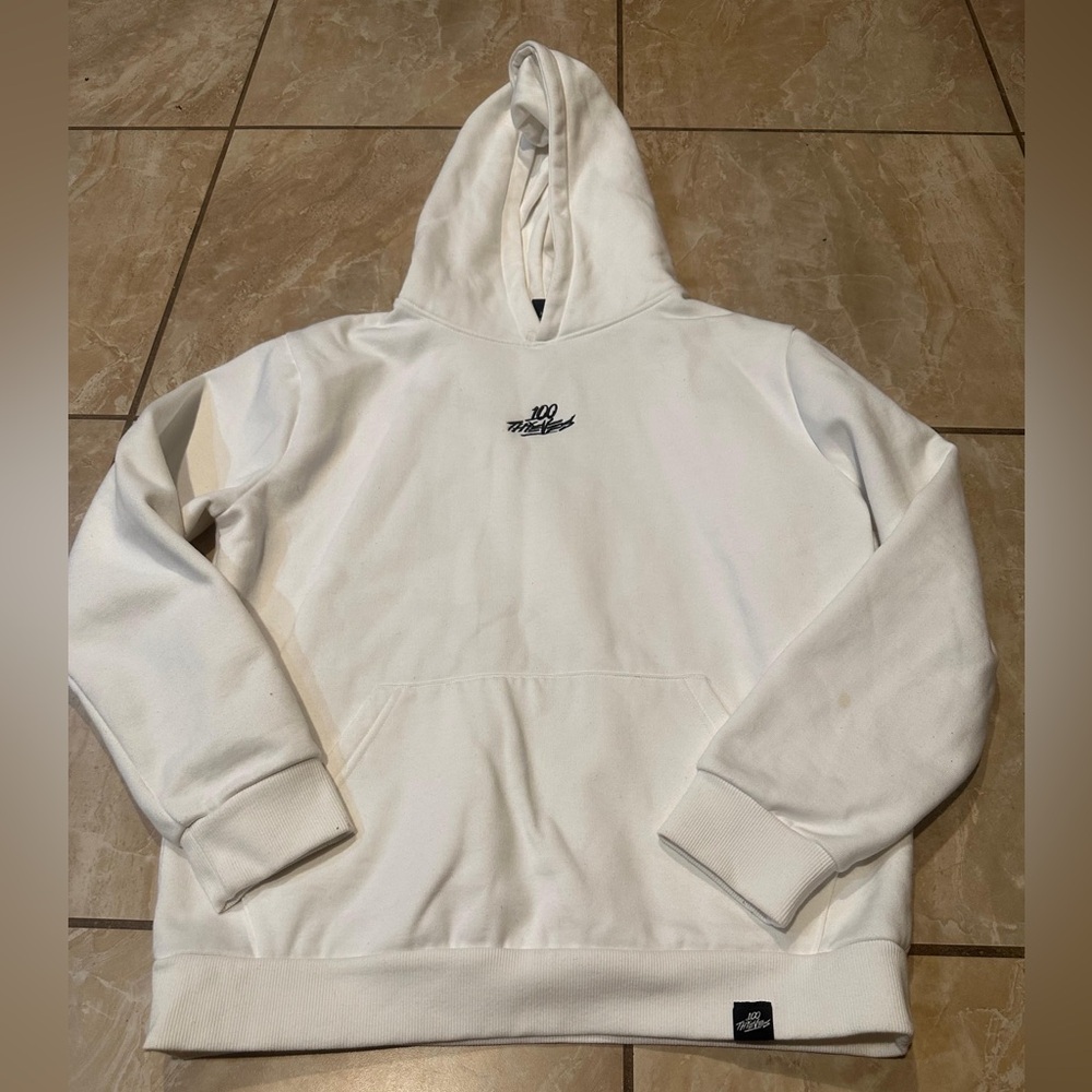 Cream 100 Thieves 2019 Men’s Hoodie Size M